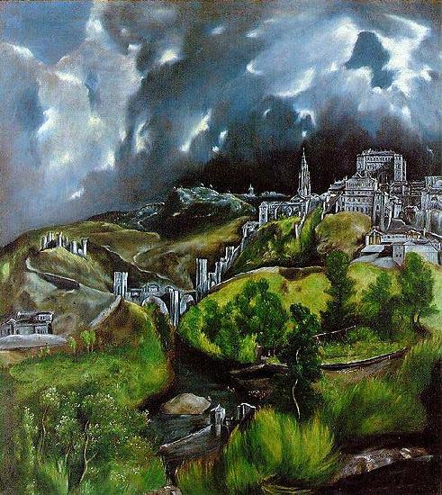 El Greco View of Toledo Norge oil painting art